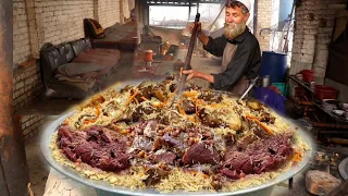 Kabuli pulao recipe| Afghani Pulao making | Biggest kabuli pulao | Beef Pulao | Kabuli beef pulao