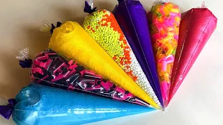 Making Crunchy Slime With Piping Bags | Satisfying Video #24 #slimevideos #asmr