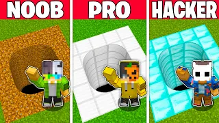 NOOB vs PRO vs HACKER: EN GÜVENLİ TÜNEL EVİ YAPI KAPIŞMASI! - Minecraft