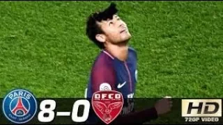 PSG vs Dijon 8-0 - All Goals & Highlights ● 17/01/2018 HD