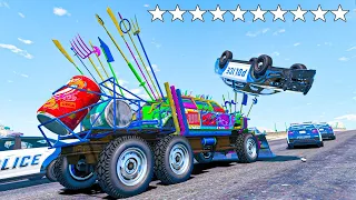 GTA 5 Police Chase Wanted Level 10 Star | WATCH T7