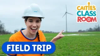 Visit A Giant Wind Turbine on a Wind Farm! | Caitie's Classroom Field Trip | Science For Kids