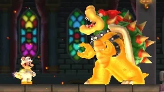 New Super Mario Bros 2 - All Castle Bosses with White Tanooki Mario