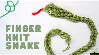 Finger Knit Snakes