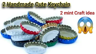 How To Make Keychain With Waste Bottle Caps | Handmade Keychain |DIY Gift Idea |BTS Keychain #viral