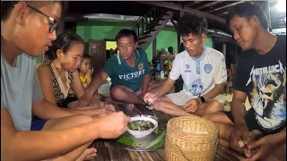 แกงหน่อไม้ใส่เห็ดระโงกใส่หอยโข่งกินแลงกับครอบครัวแม่เฮ็ดแซบหลาย|ແກງຫນໍ່ໄມ້ໃສ່ເຫັດລະໂງກໃສ່ຫອຍໂຂ້ງ