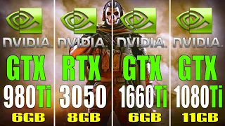 GTX 980Ti vs RTX 3050 vs GTX 1660Ti vs GTX 1080Ti ||  7 PC GAMES BENCHMARK TEST ||