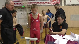 Взвешивание борцов Россия 2021 до 16 лет, до 38 кг. 2 ч.