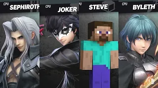 Smash Ultimate EX Sephiroth VS Joker VS Steve VS Byleth