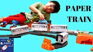 DIY MTA Subway Train Toys From Paper & Thomas & Friends Trackmaster