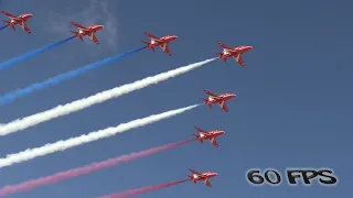 RAF Red Arrows at MCAS Miramar Airshow with Blue Angels. USA Sunday Show. 60fps