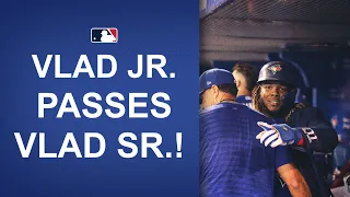 Vlad Guerrero Jr. passes his father's personal best of 44 homers in a season |Takes the MLB HR lead!