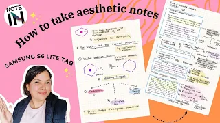 NOTEIN: How I take Aesthetic Notes✨🌷 | Samsung s6 lite tab