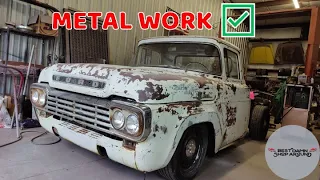 CHEAP BUDGET F100 CROWN VIC SWAP! SHEET METAL FABRICATION