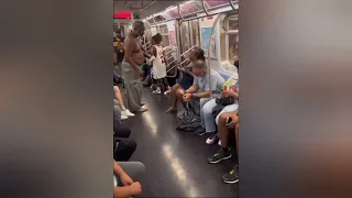 Homeless Man Snatched Food From Woman Hand & Ate It As She Was Eating On The Subway In NYC #YadadaTV