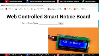 IOT Web Controlled Smart Notice Board NodeMCU 8266 Project