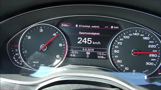 Audi A6 c7 3 0 TDI acceleration 0-266 km⁄h 0-100 5.8 sec.