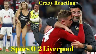 CRAZY Reactions To Tottenham vs Liverpool 0-2 UCL Final 2019 Ft. hot pitch invader Salah, Son, Origi