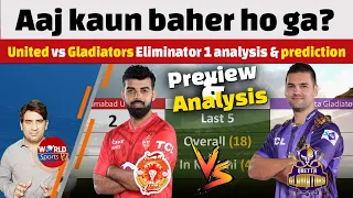 United vs Gladiators Eliminator 1 analysis & prediction | PSL 2024 today match preview