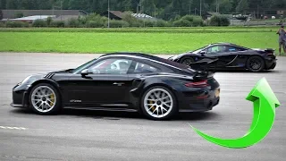 Porsche 991 GT2 RS EMBARRASS Hypercars on an Airstrip!! - Veyron, P1, Regera DRAG RACES!