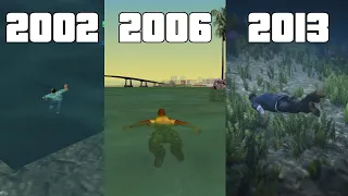 EVOLUTION OF SWIMMING IN GTA GAMES | 2001-2021 | AlphaX98