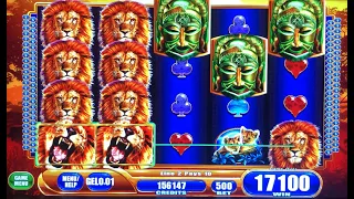 MEGA BIG WIN! TRIGGERS! King of Africa WMS Slot Machine Bonus Wins