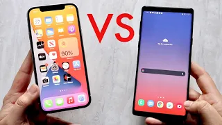 iPhone 12 Vs Samsung Galaxy Note 9! (Comparison) )(Review)