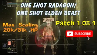 One Shot Radagon/One Shot Elden Beast! (NG+7/Max Scaling/Elden Ring) ⚡️
