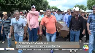 Corpo do locutor de rodeios Asa Branca é enterrado em Turiúba