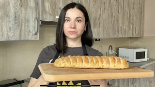 Простий рулет зі шпинатом, сиром та фетою | Spinach Puff Pastry Rolls with Feta & Cottage Cheese