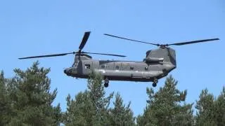 Exercise with AH-64 Apache and CH-47 Chinook at Stroese Zand