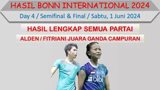 Hasil Bonn International 2024 Hari Ini │ Day 4 / Semifinal & Final │ Alden / Fitriani Juara │