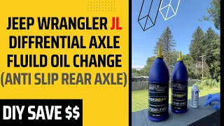 JEEP WRANGLER JL AXLE DIFFERENTAIL OIL FULID - HOW TO DO IT -TOWING PACKAGE & ANTI SLIP AXLE