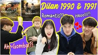 RECEH RECEH GOMBAL REAKSI ORANG KOREA NONTON DILAN 1990 &1991 인도네시아 영화 DILAN 줄거리 영상 보기!!