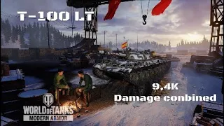 T-100LT in malinovka:9,4K damage conbined :Wot console - World of Tanks console