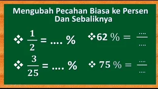 Mengubah Pecahan Biasa ke Persen dan Sebaliknya||Matematika Kelas 4