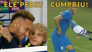 Filho do neymar pediu e ele cumpriu ''danca do pombo''