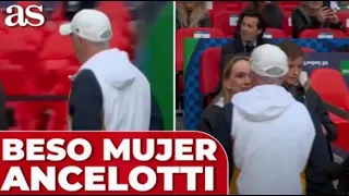 ANCELOTTI y el MOMENTO BESO con SU MUJER