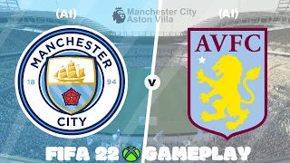 Manchester City Vs Aston Villa | FIFA 22 Gameplay | Premier League | Last Game of the Season | 3-0