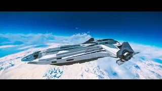 Carrack Freight Job in 5K 21:9 to New Babbage Interstellar Spaceport - Star Citizen