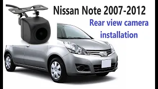 How to install a rear view camera on Nissan Note 2006-2013