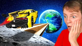 Jumping MOON RAMP with WORLD'S FASTEST CAR (GTA 5)