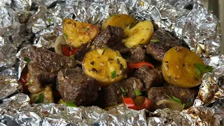 🔥Insanely Good Steak & Potato Foil Packs w/ Broccoli! 🏃Run To The Store NOW For These Ingredients!