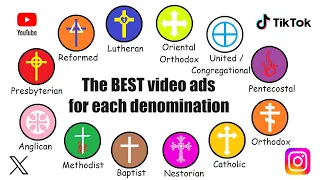 1-minute videos promoting EACH Christian denomination (WINNERS from the videos you sent)