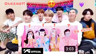 Bts reaction Ice Cream- Blackpink(with Selena Gomez)M/V EP:75 #selenaGomez#blackpink#bts [fanmade]