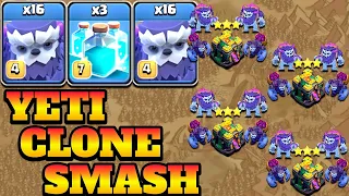 TH14 Yeti Clone Attack Strategy 2022 Clash of Clans!! 16 Yeti + 3 Clone Spell - Th14 Attack Strategy