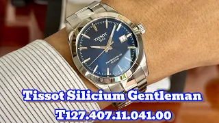 ( SỐ 61) Khách Lên Đời Giá Siêu Tốt Tissot Silicium Gentleman T127.407.11.041.00 ( QSD fullbox )
