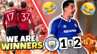 UNITED FAN GOES CRAZY 🤣 REACTING TO MAN UNITED 2-1 MAN CITY FA CUP FINAL MATCH REACTION