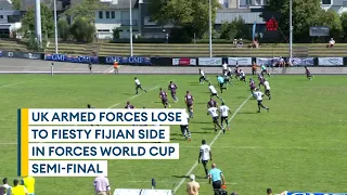 UK Armed Forces v Fiji | Forces World Cup semi-final | HIGHLIGHTS