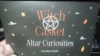 Witch Casket , October 2023  Altar Curiosities Unboxing ( Spanish )